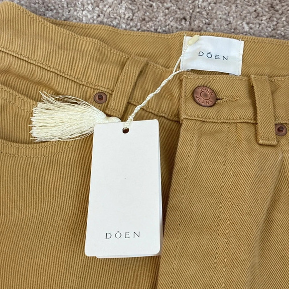 Doen ‘Diana’ Denim Jean Palomino Gold Fish‎ Pop Yellow 25 NWT NEW Mustard Jeans - Picture 8 of 12